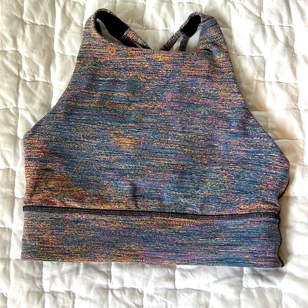 Lululemon High Neck Energy Bra in Multi